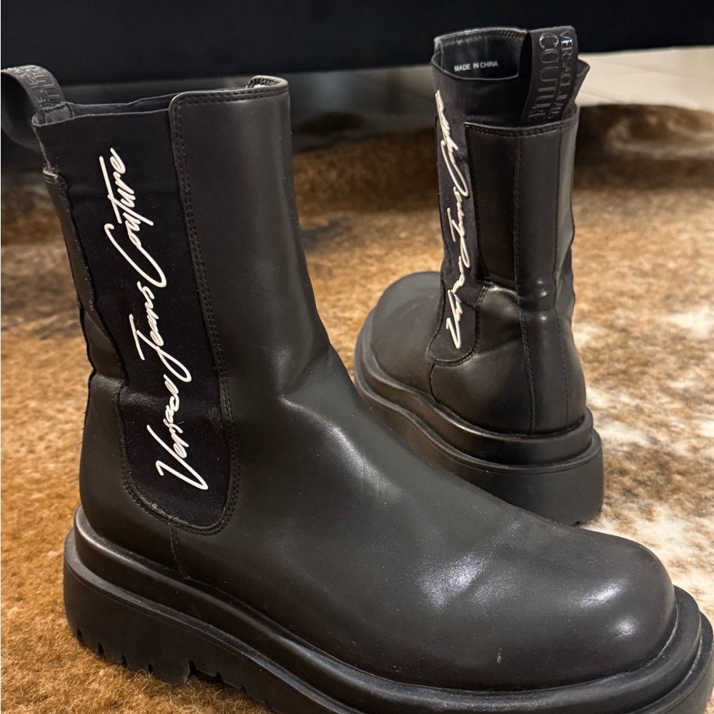 Versace Black Ankle Boots